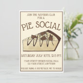 ピーナッツバターパイ社会パーティーデザートベイクセール 招待状 (スタンド正面)