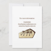 ピーナッツバターパイ社会パーティーデザートベイクセール 招待状 (裏面)