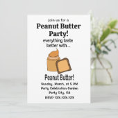 ピーナッツバターパンかわいいおもしろい 招待状 (スタンド正面)