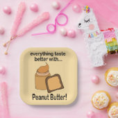 ピーナッツバターパン食べ物かわいいパーティー ペーパープレート (パーティー)