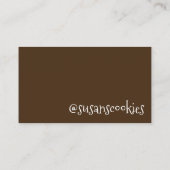 ピーナッツバターブロッサムクッキーベーキング焼いたバイベイカー 名刺 (裏面)