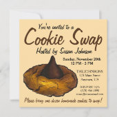 ピーナッツバターブロッサムクッキー交換パーティーベイクセール 招待状 (正面)