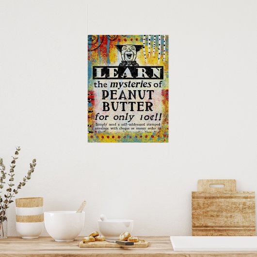 ピーナッツバターポスターの謎 – おもしろいヴィンテージ ポスター (キッチン)