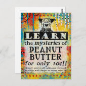 ピーナッツバターポストカードのおもしろいヴィンテージ ポストカード (正面/裏面)