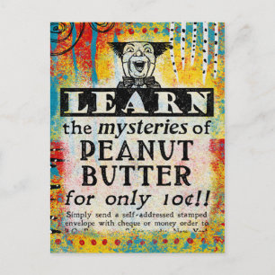 ピーナッツバターポストカードのおもしろいヴィンテージ ポストカード