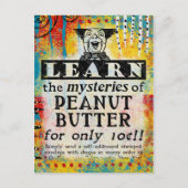ピーナッツバターポストカードのおもしろいヴィンテージ ポストカード (正面)
