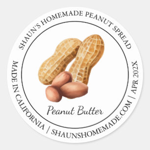 ピーナッツバターモダンラベル ラウンドシール