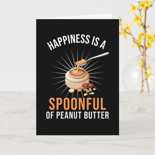 ピーナッツバターラバーギフトおもしろい引用文 カード (黄色い花)