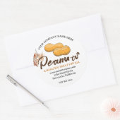 ピーナッツバターラベルシール ラウンドシール (封筒)