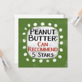 ピーナッツバターレビュー5星グリーティングカード カード (正面/裏面インサイチュ)