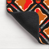 ピーナッツバター及びストロベリージャムシームレスパター マウスパッド (コーナー)