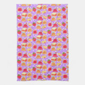 ピーナッツバター及びストロベリーゼリー キッチンタオル (縦)