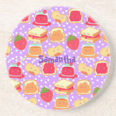 ピーナッツバター及びストロベリーゼリー コースター (正面)