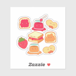 ピーナッツバター及びストロベリーゼリー シール