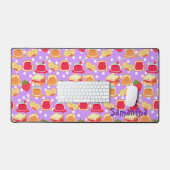 ピーナッツバター及びストロベリーゼリー デスクマット (キーボード&マウス)