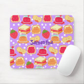 ピーナッツバター及びストロベリーゼリー マウスパッド (マウス)