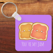 ピーナッツバター及びストロベリートースト キーホルダー (正面)