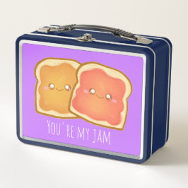 ピーナッツバター及びストロベリートースト メタルランチボックス