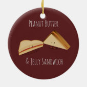 ピーナッツバター及びゼリーサンドイッチ食品 セラミックオーナメント (裏面)