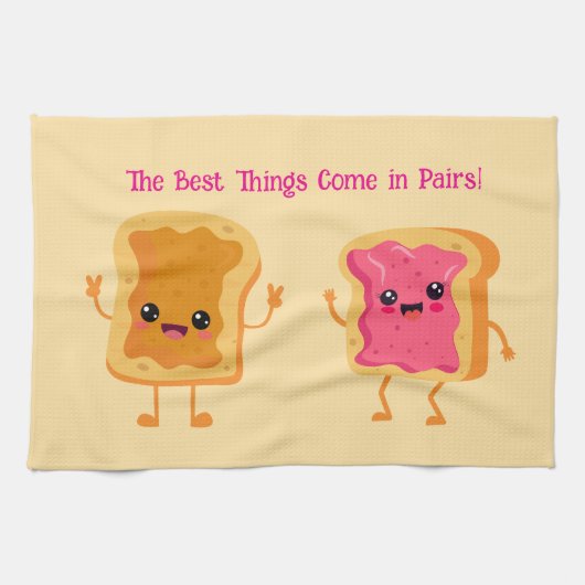 ピーナッツバター及びゼリー キッチンタオル (横)