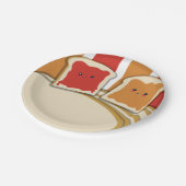 ピーナッツバター イチゴゼリー ふんわり誕生日 ペーパープレート (アングル)