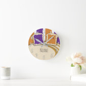 ピーナッツバター&グレープジェリージャムPB&J パーソナライズされた ラウンド壁時計 (ホーム)