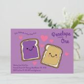 ピーナッツバター&ジェリーキッズ1st誕生日パーティー 招待状 (スタンド正面)