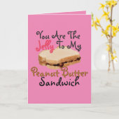 ピーナッツバター＆ジェリーサンドで愛を伝えよう カード (黄色い花)