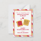 ピーナッツバター&ジェリーバレンタインの教室カード ノートカード (正面)