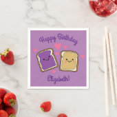 ピーナッツバター&ジェリーバースデーパーティーPBJ スタンダードカクテルナプキン (インサイチュ)