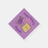 ピーナッツバター&ジェリーバースデーパーティーPBJ スタンダードカクテルナプキン (角)