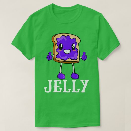 ピーナッツバター&ゼリーかわいいPB&Jマッチングブルーバー Tシャツ (デザイン正面)
