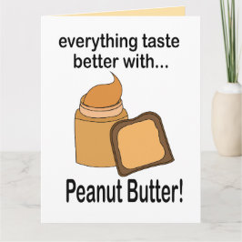 ピーナッツバター・ブレッドの食品イラスト かわいい カード