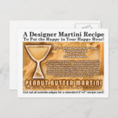 ピーナッツバター マティーニのレシピ ポストカード (正面/裏面)