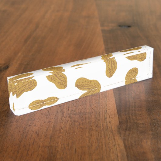 ピーナッツパターン デスクネームプレート (側面)