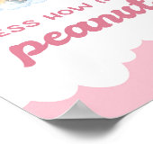 ピーナッツピンク象の赤ちゃんシャワーの数を推測 ポスター (角)