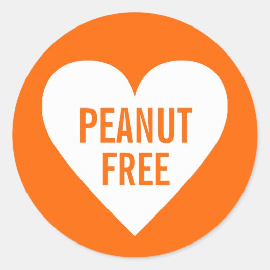 ピーナッツフリーのアレルギー安全な料理ラベル ラウンドシール (正面)