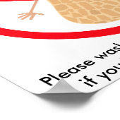 ピーナッツフリーゾーン食品アレルギープリント ポスター (角)