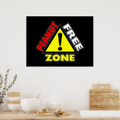 ピーナッツフリーゾーン(ピーナッツアレルギー) ポスター (キッチン)