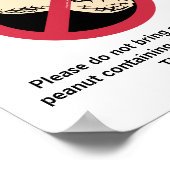 ピーナッツフリー領域カスタマイズアレルギー作業領域 ポスター (角)