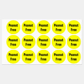 ピーナッツフリー食品アレルギーのレストランスクール ラベル (シート)