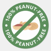 ピーナッツフリー100% ラウンドシール (正面)