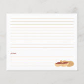 ピーナッツブライダルシャワーレシピカード (裏面)