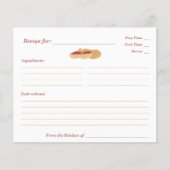 ピーナッツブライダルシャワーレシピカード (正面)