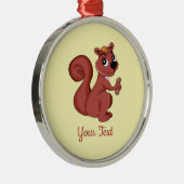 ピーナッツメタルの装飾が施された可愛い漫画のリス メタルオーナメント (右)