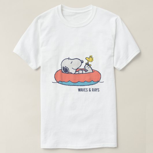 ピーナッツ波とレイ Tシャツ (デザイン正面)