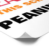 ピーナッツ無料の学校または保育園の看板 ポスター (角)