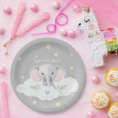 ピーナッツ男女兼用赤ちゃんシャワーゾウ ペーパープレート (パーティー)