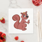 ピーナッツ紙ナプキンのかわいい漫画リス スタンダードランチョンナプキン (インサイチュ)