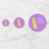 ピーナッツ誕生日パーティーかわいいキッズマンガナット コンフェッティ (裏面)